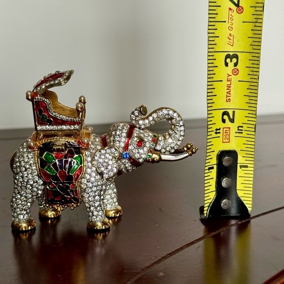 CIEL Maharaja Elephant Trinket Box Swarovski Crystals Collectible Figurine - Picture 9 of 9